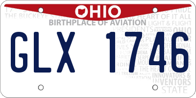 OH license plate GLX1746
