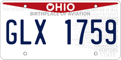 OH license plate GLX1759