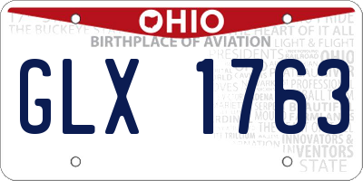 OH license plate GLX1763