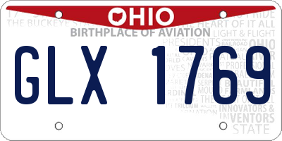 OH license plate GLX1769