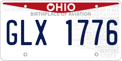 OH license plate GLX1776