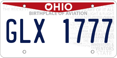 OH license plate GLX1777