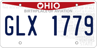 OH license plate GLX1779