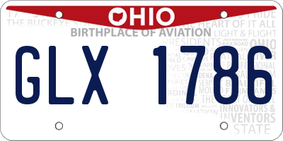 OH license plate GLX1786