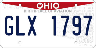 OH license plate GLX1797