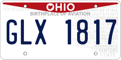 OH license plate GLX1817