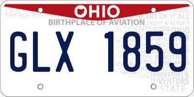 OH license plate GLX1859