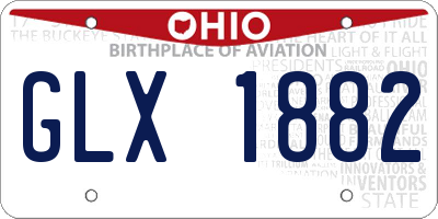 OH license plate GLX1882