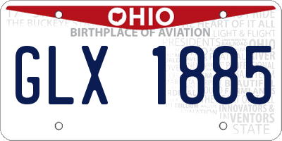 OH license plate GLX1885