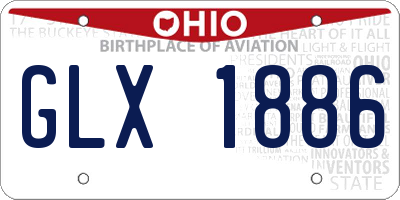OH license plate GLX1886