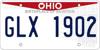 OH license plate GLX1902