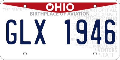 OH license plate GLX1946