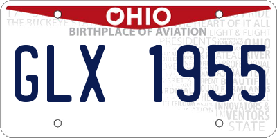 OH license plate GLX1955