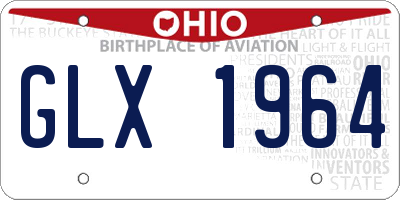 OH license plate GLX1964