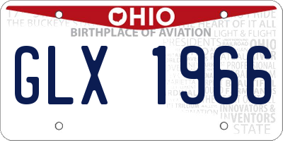 OH license plate GLX1966