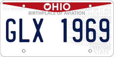 OH license plate GLX1969