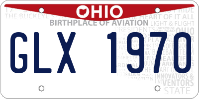 OH license plate GLX1970