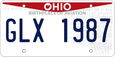 OH license plate GLX1987