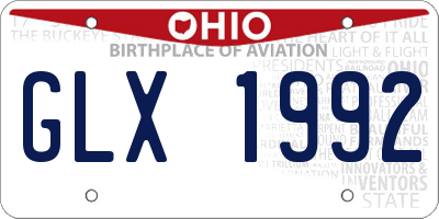 OH license plate GLX1992