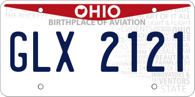 OH license plate GLX2121