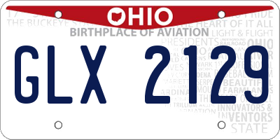OH license plate GLX2129