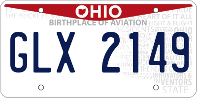 OH license plate GLX2149