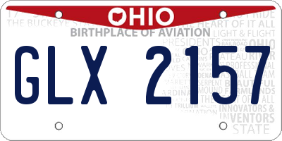 OH license plate GLX2157