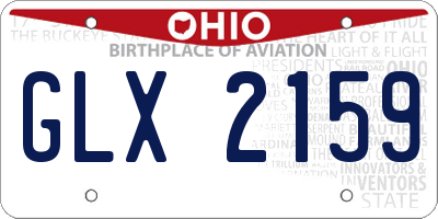 OH license plate GLX2159
