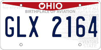 OH license plate GLX2164