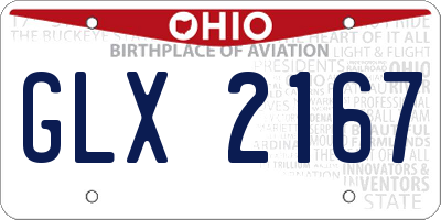 OH license plate GLX2167