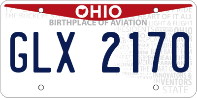 OH license plate GLX2170