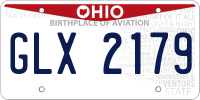 OH license plate GLX2179