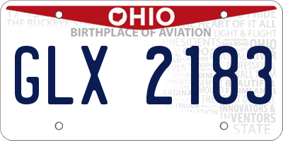 OH license plate GLX2183
