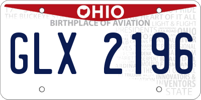 OH license plate GLX2196