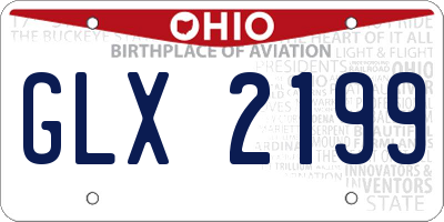 OH license plate GLX2199