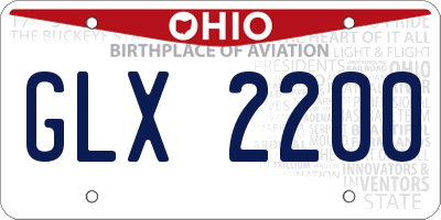 OH license plate GLX2200