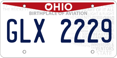 OH license plate GLX2229