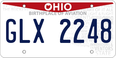 OH license plate GLX2248