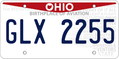 OH license plate GLX2255
