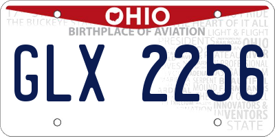 OH license plate GLX2256