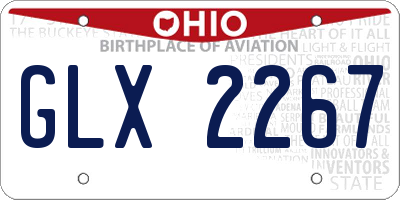 OH license plate GLX2267