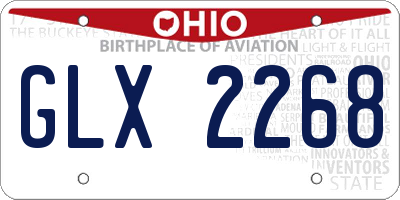 OH license plate GLX2268
