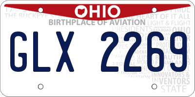 OH license plate GLX2269