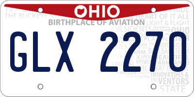 OH license plate GLX2270