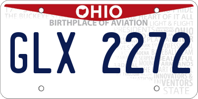 OH license plate GLX2272