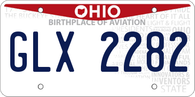 OH license plate GLX2282