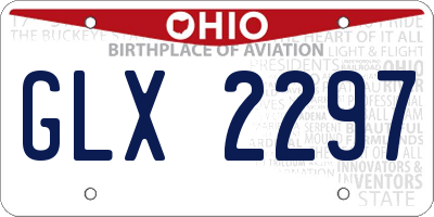 OH license plate GLX2297
