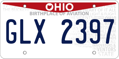 OH license plate GLX2397