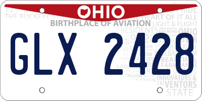 OH license plate GLX2428
