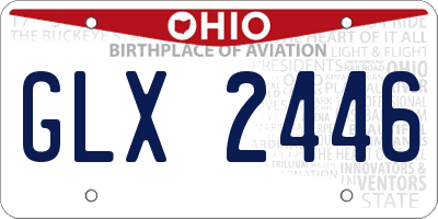 OH license plate GLX2446